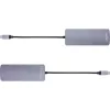 InLine USB 3.2 Gen.2 -keskitin, 4x USB-C + 3x USB-A, PD 100W, alumiini, harmaa