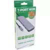 InLine USB 3.2 Gen.2 -keskitin, 4x USB-C + 3x USB-A, PD 100W, alumiini, harmaa