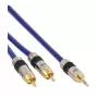 InLine äänikaapeli Premium 2x RCA-uros / 3,5 mm uros kullattu 7 m
