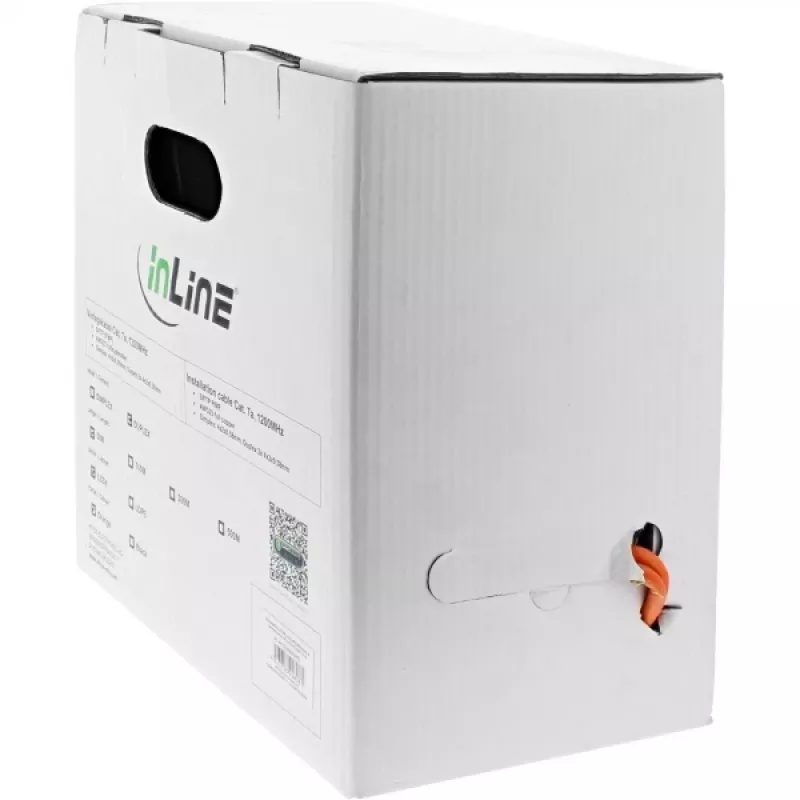 InLine duplex-asennuskaapeli S/FTP PiMF Cat.7a AWG23 1200MHz, LSOH, 50m