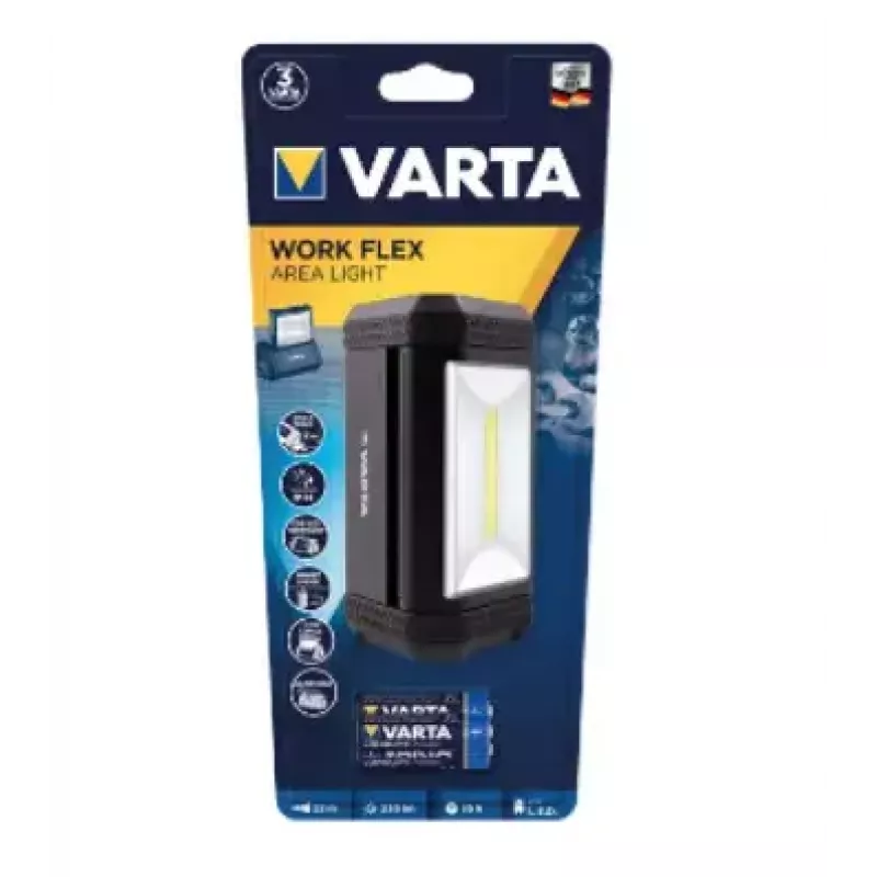 Varta Work Flex Aluevalaisin, 230 lm, musta