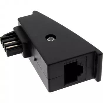 Adapteri InLine TAE-F-uros RJ45-naaras 8P2C Fritzboxille, musta
