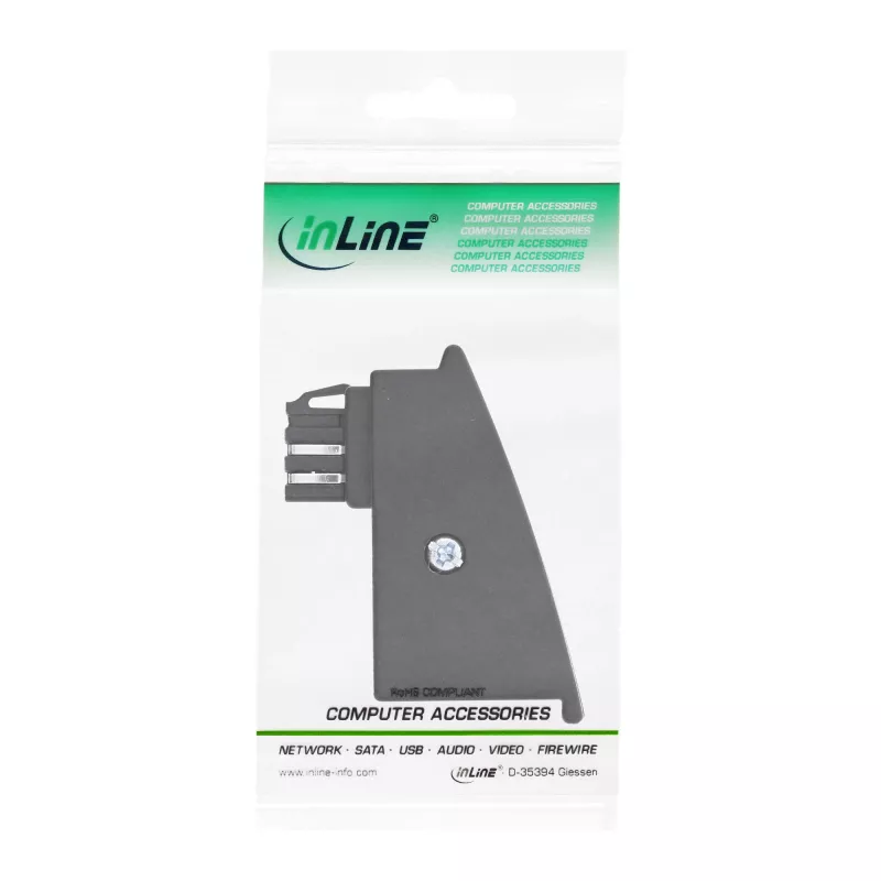 Adapteri InLine TAE-F-uros RJ45-naaras 8P2C Fritzboxille, musta