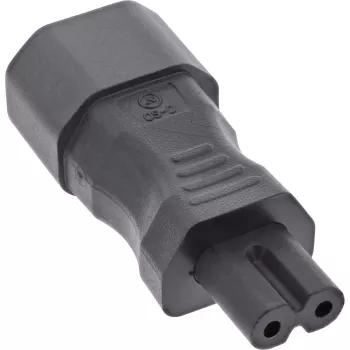 InLine verkkoadapteri IEC 60320 C14 - C7, 3-napainen IEC-tulo 2-napaiseen