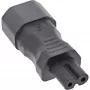 InLine verkkoadapteri IEC 60320 C14 - C7, 3-napainen IEC-tulo 2-napaiseen