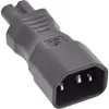 InLine verkkoadapteri IEC 60320 C14 - C7, 3-napainen IEC-tulo 2-napaiseen