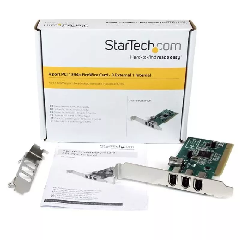 StarTech.com 4-porttinen PCI 1394a FireWire -adapterikortti – 3 ulkoista, 1 sisäinen
