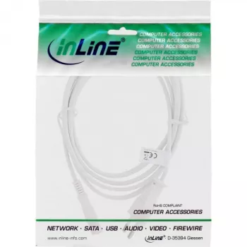 InLine virtajohto, Euro uros / Euro8 uros, valkoinen, 1,5 m