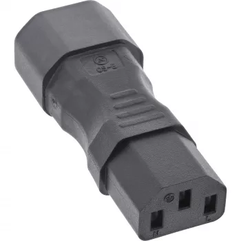 InLine verkkosovitin IEC 60320 C14–C13, 3-napainen, kylmälaiteuros