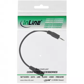 InLine äänisovitinkaapeli 4-pin 2,5 mm pistoke / 4-pin 3,5 mm liitin 0,2 m