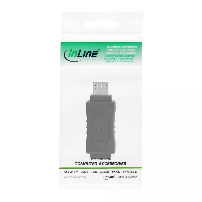 InLine Micro-USB-sovitin Micro-B pistoke / Mini-USB 5-pin liitin