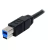 StarTech.com 3 m musta SuperSpeed USB 3.0 -kaapeli A-B - M/M