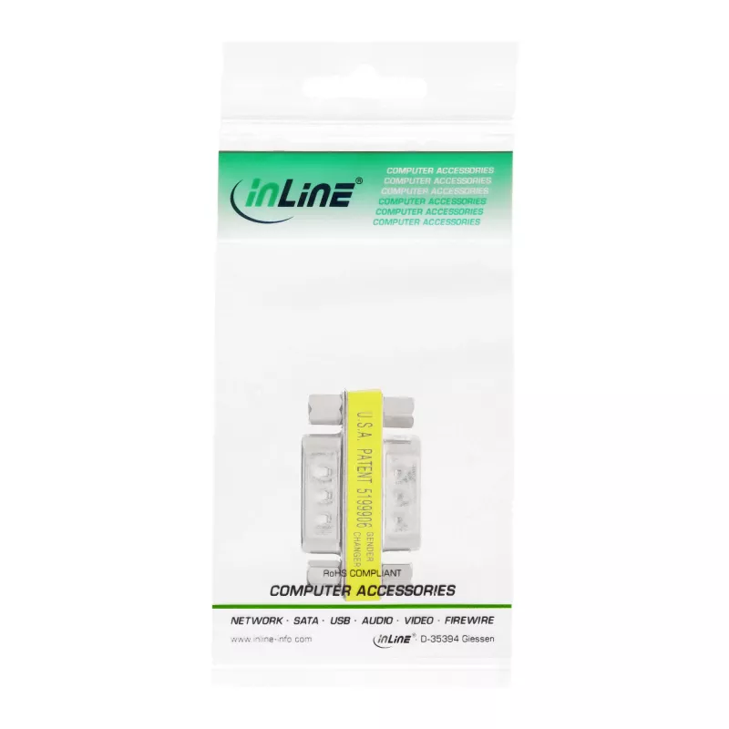 InLine adapteri sarjaporttiadapteri DB9 pistoke / pistoke 32214