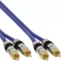 InLine Premium RCA -audiokaapeli 2x RCA-pistoke/pistoke kullattu 20 m