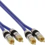InLine Premium RCA -audiokaapeli 2x RCA-pistoke/pistoke kullattu 3 m