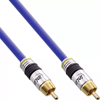InLine Premium RCA -video- ja digitaaliaudiokaapeli RCA-pistoke/pistoke kullattu 0,5 m