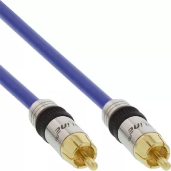 InLine Premium RCA -video- ja digitaaliaudiokaapeli, RCA-pistoke/pistoke, kullattu, 2 m
