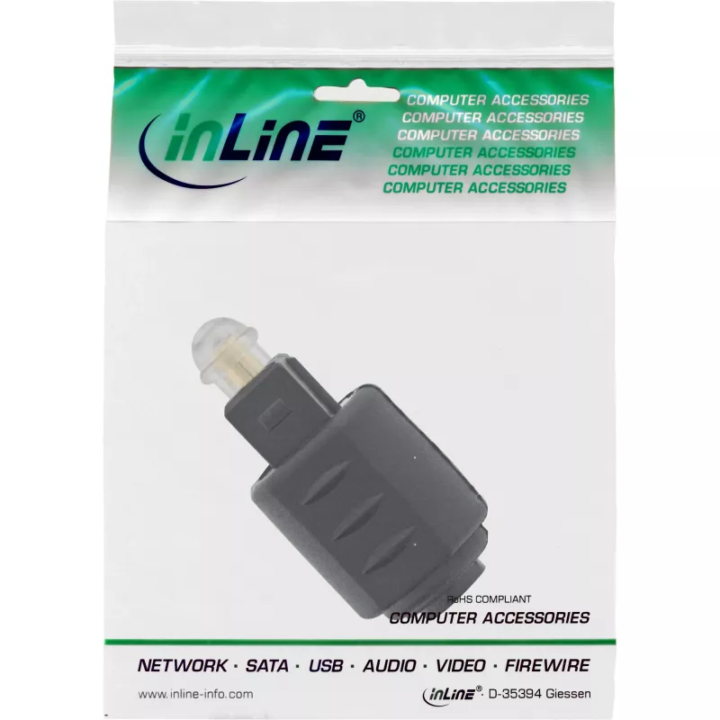 Optinen audioadapteri 3,5 mm -liitäntä / Toslink-pistoke InLine 89907