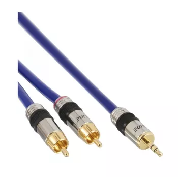 InLine Premium -audiokaapeli 2x RCA-pistoke / 3,5 mm -kuulokepistoke kullattu 5 m