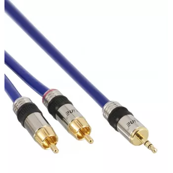 InLine audiokaapeli Premium 2x RCA-pistoke / 3,5 mm -kuulokepistoke kullattu 10 m