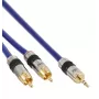 InLine audiokaapeli Premium 2x RCA-pistoke / 3,5 mm -kuulokepistoke kullattu 10 m