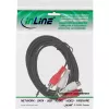 InLine audiokaapeli 2x RCA-pistoke / liitäntä 2,5 m, pistoke, 2 x RCA, liitäntä, 2,5 m, musta