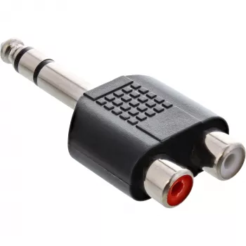 Audioadapteri 6,3 mm -kuulokepistoke stereo / 2x RCA-liitäntä InLine 99323