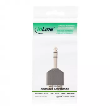 Audioadapteri 6,3 mm -kuulokepistoke stereo / 2x RCA-liitäntä InLine 99323