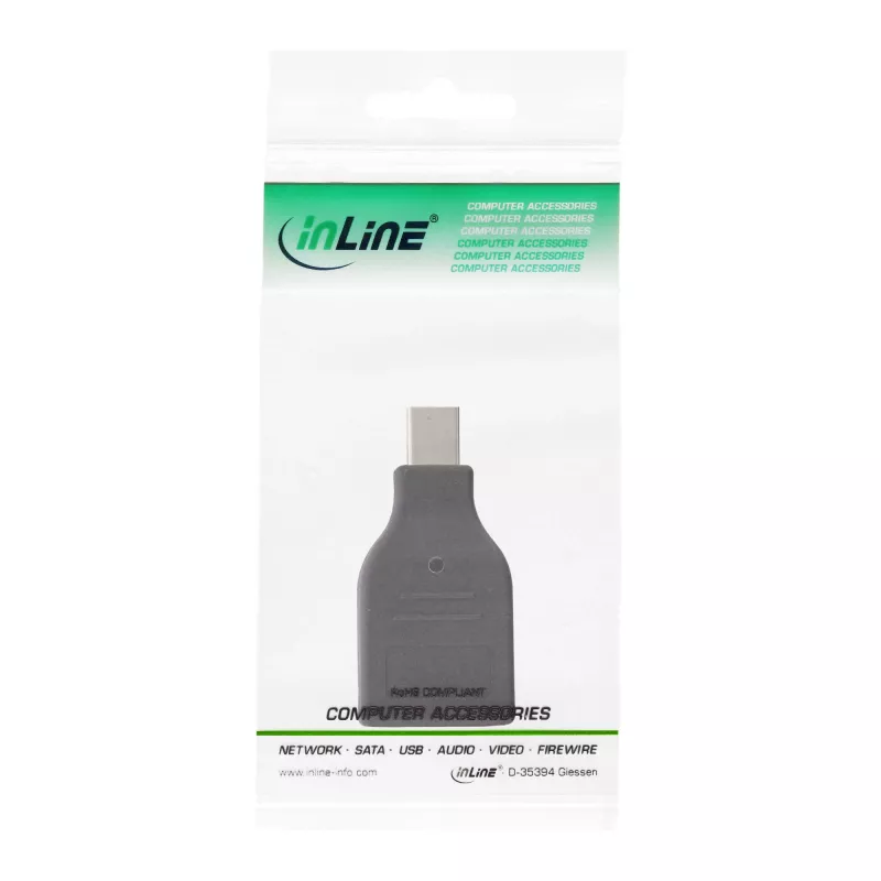 InLine DisplayPort-muunnin, mini DisplayPort -pistoke / HDMI-liitäntä, FullHD/60Hz