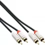 InLine ohut audiokaapeli 2x RCA uros/uros, stereo, 3 m