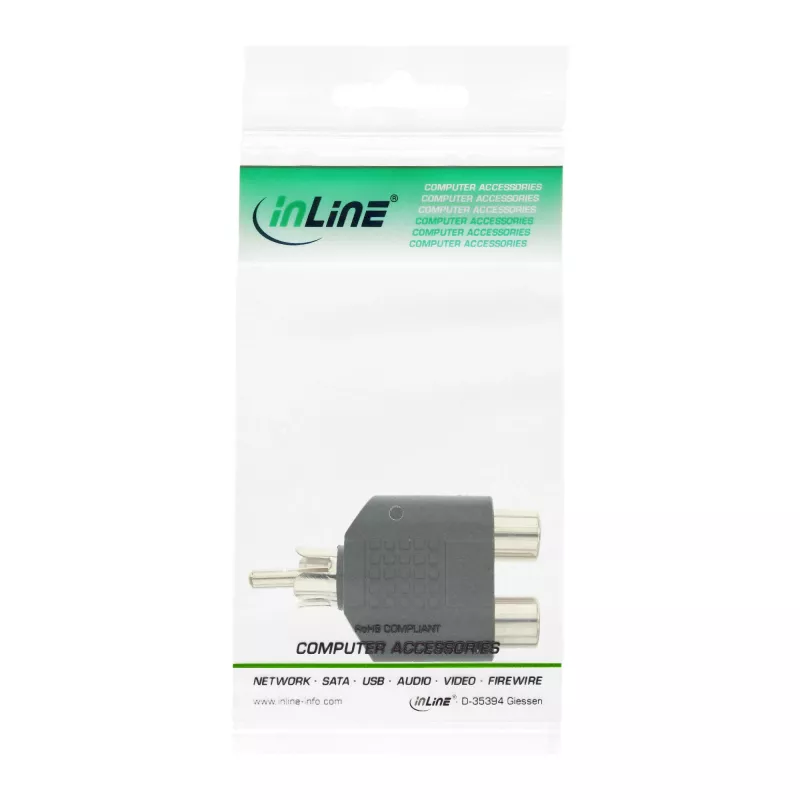 InLine audioadapteri RCA-pistoke / 2x RCA-liitäntä 99310