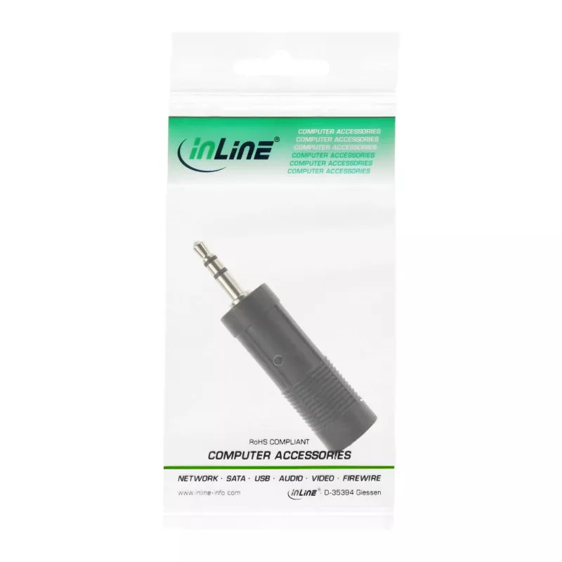 InLine audioadapteri 3,5 mm -pistoke / 6,3 mm -kuulokeliitäntä stereo