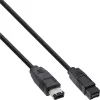 FireWire 400 - 800 -kaapeli InLine 36901 1 m uros/uros musta