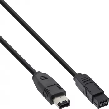 FireWire 400 - 800 -kaapeli InLine 36901 1 m uros/uros musta
