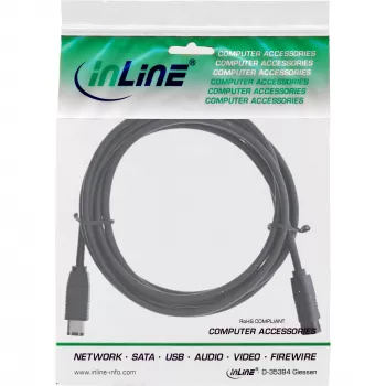 FireWire 400 - 800 -kaapeli InLine 36901 1 m uros/uros musta