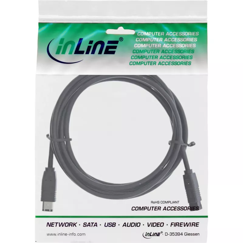 FireWire 400 - 800 -kaapeli InLine 36905 5 m uros/uros musta