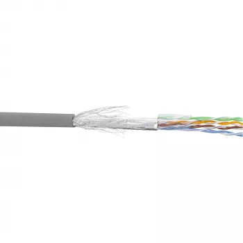 InLine verkkokaapeli SF/UTP Cat.5e AWG26 CCA PVC harmaa 100 m