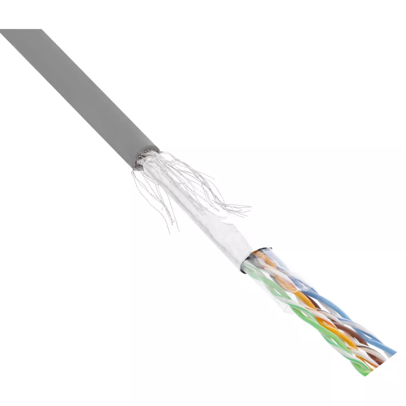 InLine verkkokaapeli SF/UTP Cat.5e AWG26 CCA PVC harmaa 500 m