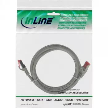 InLine patch-kaapeli S/FTP PiMF Cat.6 250MHz PVC kupari harmaa 0,25 m