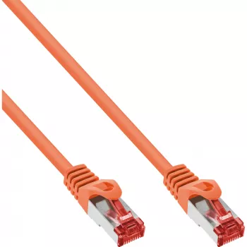 InLine verkkokaapeli S/FTP PiMF Cat.6 250MHz PVC kupari oranssi 1m