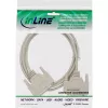 InLine sarjakaapeli, valettu, DB25 uros/uros, suora, harmaa, 2 m