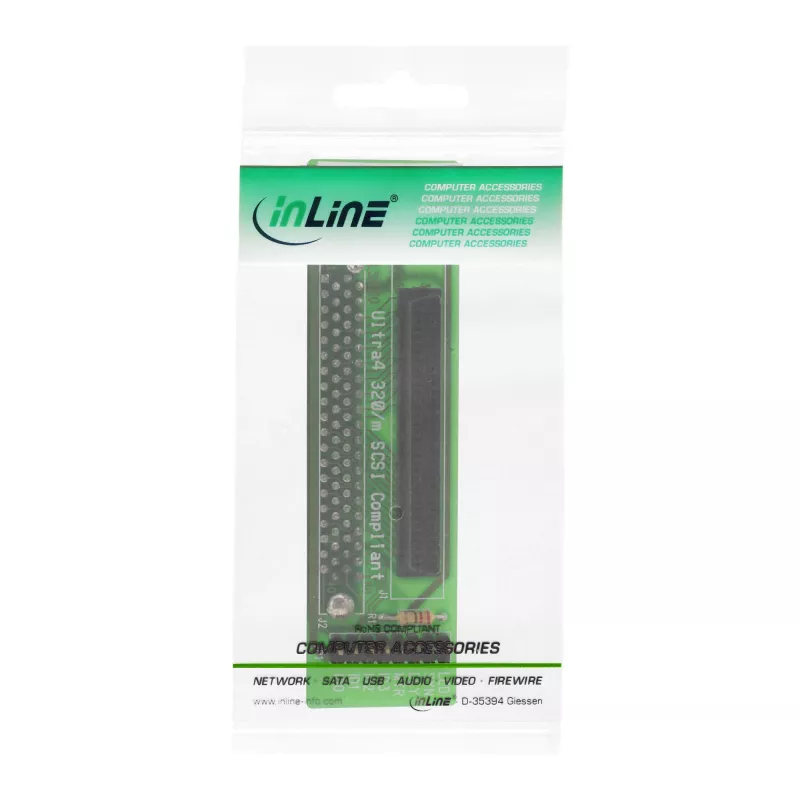 InLine SCSI SCA U320 -adapteri 80-pin liitin / 68-pin liitin