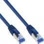 InLine patch-kaapeli S/FTP PiMF Cat.6A halogeeniton 500 MHz sininen 15 m