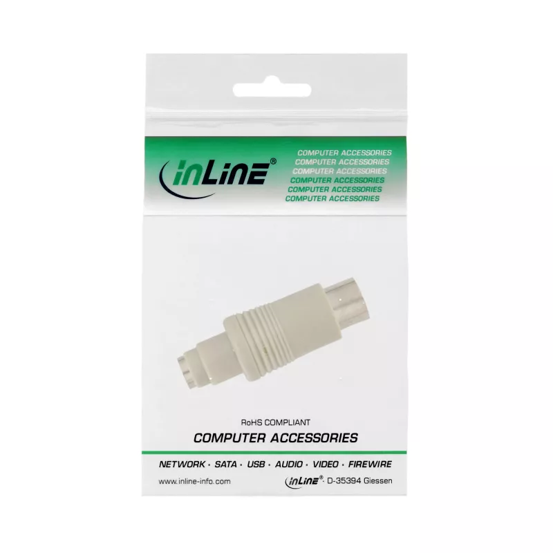 InLine näppäimistöadapteri 5-pin DIN uros PS/2 naaras 33949