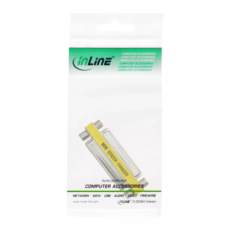 InLine mini-adapteri 25-napainen Sub-D naaras-naaras