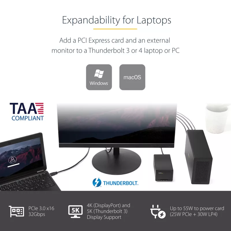 StarTech.com Single-Slot Thunderbolt 3 PCIe-laajennuskotelo