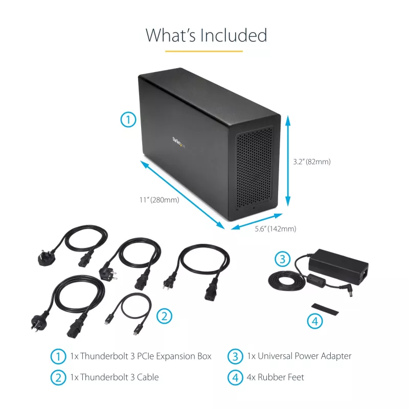 StarTech.com Single-Slot Thunderbolt 3 PCIe-laajennuskotelo