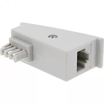 InLine TAE-F DSL -adapteri, TAE-F uros / RJ45 naaras, 8P2C Fritzboxille, harmaa
