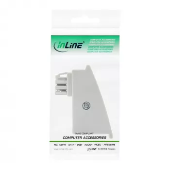 InLine TAE-F DSL -adapteri, TAE-F uros / RJ45 naaras, 8P2C Fritzboxille, harmaa