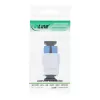 Keystone Snap-in kuituadapteri InLine SC–SC Simplex SM keraamiholkilla, litteä, valkoinen